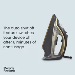 Morphy Richards Gold Crystal Clear Steam Iron - 35g Steam Output - 120g Steam Boost - 300302