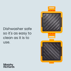 Morphy Richards Mico Microwave Toastie Sandwich Maker and Grill, Silicone Microwaveable Cookware, Non-stick Coating, Heatwave Technology, Orange,