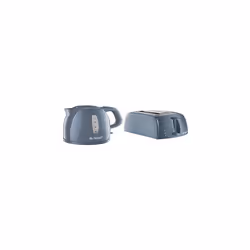 Russell Hobbs 21274 Textures Kettle, Plastic, 3000 W, 1.7 Litres, Grey with Hobbs 21644 Textures Toaster, Plastic, 850 W, Gre ...