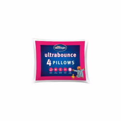 Silentnight Ultrabounce Pillows Pack of 4 ? Medium Support Soft Bouncy Hotel Bed Pillows 4 Pack ? Hypoallergenic Machine Wash ...