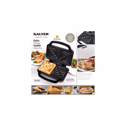 Salter EK2017T Deep Fill Toastie Maker ? XL Sandwich Toaster Press With Non-Stick Hot Plates, For 2 Toasted Sandwiches, 4 Slice, Easy Clean, Cool