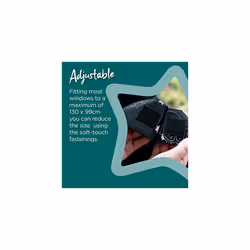 Tommee Tippee Sleeptight Portable Blackout Blind with Suction Cups, Adjustable and Lightweight, Large, 130 x 198cm