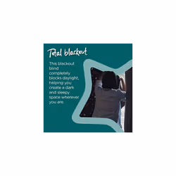 Tommee Tippee Sleeptight Portable Blackout Blind with Suction Cups, Adjustable and Lightweight, Large, 130 x 198cm