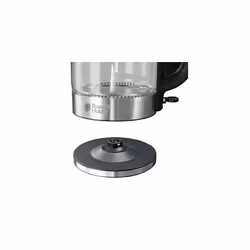 Russell Hobbs 21600-10 Illuminating Glass Kettle, Black, 1.7 Litre, 3000 Watt