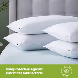 Silentnight Anti Allergy Firm Pillows 4 Pack ? Firm Support Pillows with Fibre Core Ideal for Side Sleepers and Neck and Shoulder Pain Relief ?