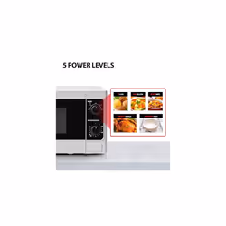Toshiba 800w 20L Microwave Oven with Function Defrost and 5 Power Levels, Stylish Design ? White - MM-MM20P(WH)