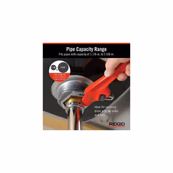 RIDGID 31305 Model E-110 Hex Wrench, 9-1/2-inch Offset Hex Wrench,Red, Black