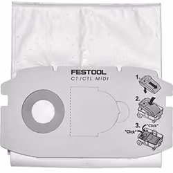 Festool 498411 SC FIS-CT MIDI/5 Selfclean Filter Bag, 2.75 in*11.75 in*2.75 in