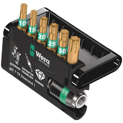 Wera Bit-Check 7 TX Diamond 1 Anti Cam-out Torx BiTorsion Long Life bit set for drill/drivers, TX10,15,20,25,30,40 7 piece, 05057415001