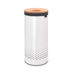 Brabantia - Laundry Bin - Cork Lid - Portable Laundry Bag Inside - Quick-drop Opening - Basket with Ventilation Holes - Non-Scratching Bottom -