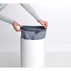 Brabantia - Laundry Bin - Cork Lid - Portable Laundry Bag Inside - Quick-drop Opening - Basket with Ventilation Holes - Non-Scratching Bottom -