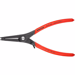 Knipex Precision Circlip Pliers for external circlips on shafts with overstretching limiter grey atramentized, with non-slip plastic coating 225 mm 49