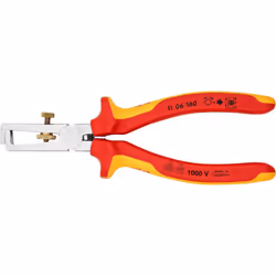 Knipex Insulation Stripper with opening spring, universal chrome-plated, insulated with multi-component grips, VDE-tested 160 mm 11 06 160