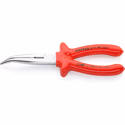Knipex Snipe Nose Side Cutting Pliers (Stork Beak Pliers) chrome-plated, with dipped insulation, VDE-tested 200 mm 26 27 200