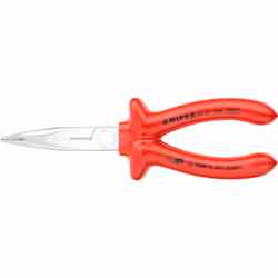 Knipex Snipe Nose Side Cutting Pliers (Stork Beak Pliers) chrome-plated, with dipped insulation, VDE-tested 200 mm 26 27 200