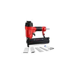 WORKPRO Air Brad Nailer Gun 50mm, 2-in-1 Nail Gun/Upholstery Stapler, Accepts 18G Nails 15-50mm & Type 90 Staples 16-40mm, Lightweight Aluminum Body,