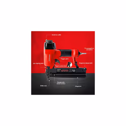 WORKPRO Air Brad Nailer Gun 50mm, 2-in-1 Nail Gun/Upholstery Stapler, Accepts 18G Nails 15-50mm & Type 90 Staples 16-40mm, Lightweight Aluminum Body,