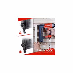 WORKPRO Air Brad Nailer Gun 50mm, 2-in-1 Nail Gun/Upholstery Stapler, Accepts 18G Nails 15-50mm & Type 90 Staples 16-40mm, Lightweight Aluminum Body,
