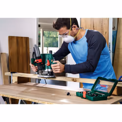 Bosch 15-Piece Hard Metal Router Bit Set (for Wood, Shank ? 1/4", Accessory Routers)