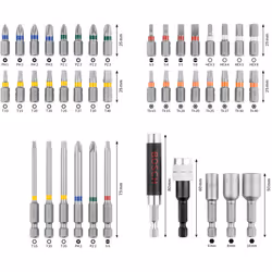 Bosch Professional 43 - Piece Screwdriver Bit and Nutsetter Set (Drill Accessories), Colour Coded, Variety Pack