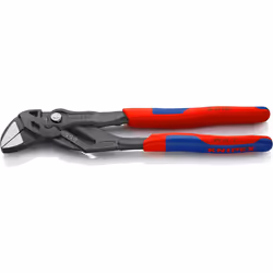 Knipex Pliers Wrench pliers and a wrench in a single tool grey atramentized, with multi-component grips 250 mm (self-service ...