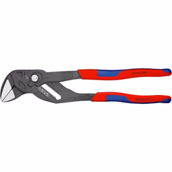 Knipex Pliers Wrench pliers and a wrench in a single tool grey atramentized, with multi-component grips 250 mm (self-service card/blister) 86 02 250