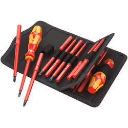Wera 05347107001 "Kraftform Kompakt" VDE 60 i/62 i/65 Changeable Blade - Silver (18-Piece)