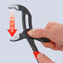 Knipex Cobra? QuickSet High-Tech Water Pump Pliers grey atramentized, with non-slip plastic coating 300 mm 87 21 300