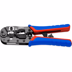 Knipex Crimping Pliers for RJ45 Western plugs burnished, with multi-component grips 191 mm 97 51 13