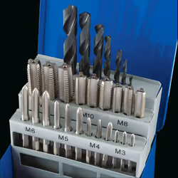 Draper 40891 Metric Tap and HSS Drill Bit Set, 28 Pieces , Blue