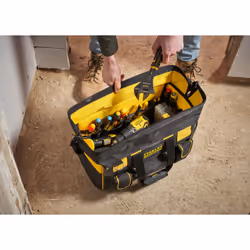 STANLEY FATMAX Open Mouth Rigid Tool Bag with Storage Compartment, Multi-Pockets Storage Organiser, 20 Inch, FMST1-71180