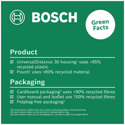 Bosch laser measure UniversalDistance 30 (measure distance up to 30m precisely, measuring functions, memory function, in cardboard box)