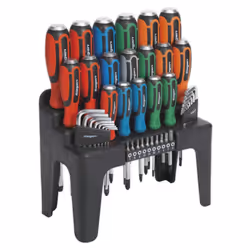 Sealey 44pc Hammer-Thru Screwdriver, Hex Key & Bit Set - S01106