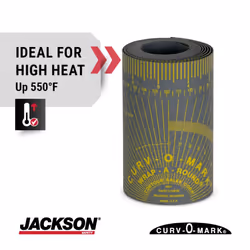 JACKSON SAFETY CURV-O-MARK Wrap-A-Round Welding/Pipefitting Lay Out Ruler Tool - Extra-Large (Length: 9'), Grey - 179gg, J1870 - High Temperature