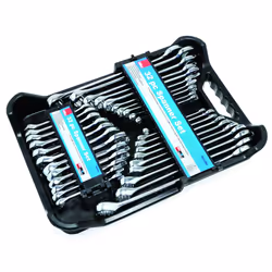 Hilka 16213203 AF/Metric Combination Spanner Set, Set of 32 Pieces