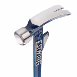 Estwing E6-24T 24oz 16-inch Smooth Face Hammertooth Hammer with Vinyl Shock Reduction Grip, Blue