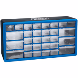 Draper 30 Drawer Garage Plastic Storage Unit | Tool and Parts Storage | Garage Workshop Storage Organiser | Wall Mountable | ...