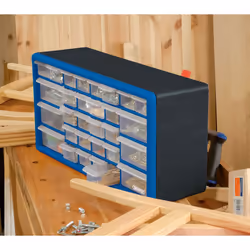 Draper 30 Drawer Garage Plastic Storage Unit | Tool and Parts Storage | Garage Workshop Storage Organiser | Wall Mountable | 12015