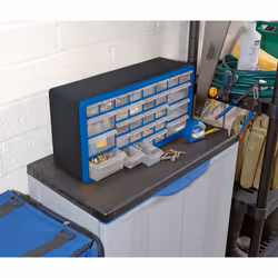Draper 30 Drawer Garage Plastic Storage Unit | Tool and Parts Storage | Garage Workshop Storage Organiser | Wall Mountable | 12015