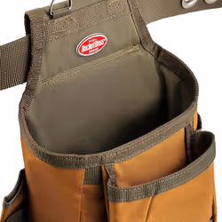 Bucket Boss - Airlift Tool Belt with Suspenders, Tool Belts - Original Series (50100) with 12 Pockets, Brown, 52 Inch