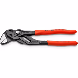 Knipex Pliers Wrench pliers and a wrench in a single tool grey atramentized, plastic coated 180 mm 86 01 180
