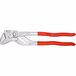 KNIPEX Pliers Wrench, Chrome-Plated, 300 mm, Grips Continuously Up to 68 mm, Fine Adjustment by Button Push, Adjustable Wrench, 86 03 300