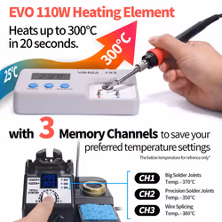 YIHUA 926LED-IV EVO 110W Soldering Station 90~480?C Soldering Kit with 4 Helping Hands, 1 Magnifier with LED, Solder Wire Dispenser, 3 Extra Soldering