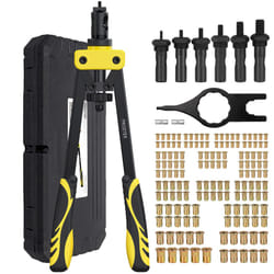 Proster Rivet Nut Gun 14" Rivet Nut Tool with 150Pcs M3 M4 M5 M6 M8 M10 Rivet Nuts 6Pcs Metric Mandrels Heavy Duty Hand RIV Nut Gun Thread Setter Kit