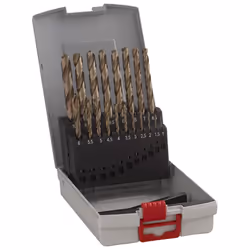 Bosch Professional 19pc. HSS-Cobalt ProBox Metal Drill Bit Set (for Stainless Steel, ? 1-10 mm, Accessories Drill Driver and  ...