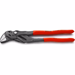Knipex Pliers Wrench pliers and a wrench in a single tool grey atramentized, with non-slip plastic coating 250 mm 86 01 250
