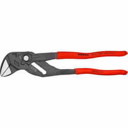 Knipex Pliers Wrench pliers and a wrench in a single tool grey atramentized, with non-slip plastic coating 250 mm 86 01 250