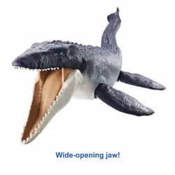 Jurassic World Dominion Ocean Protector Mosasaurus Dinosaur Action Figure from 1 Pound of Recycled Plastic, Movable Joints, Toy Gift with Physical and