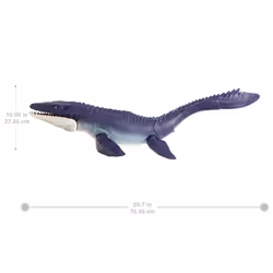 Jurassic World Dominion Ocean Protector Mosasaurus Dinosaur Action Figure from 1 Pound of Recycled Plastic, Movable Joints, Toy Gift with Physical and