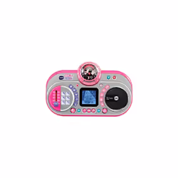 VTech Kidi Super Star DJ, Kids DJ Toy, Microphone Toy with Built-in Songs and Sound Effects, Microphone and Adjustable Stand, Karaoke Toy, Gift for